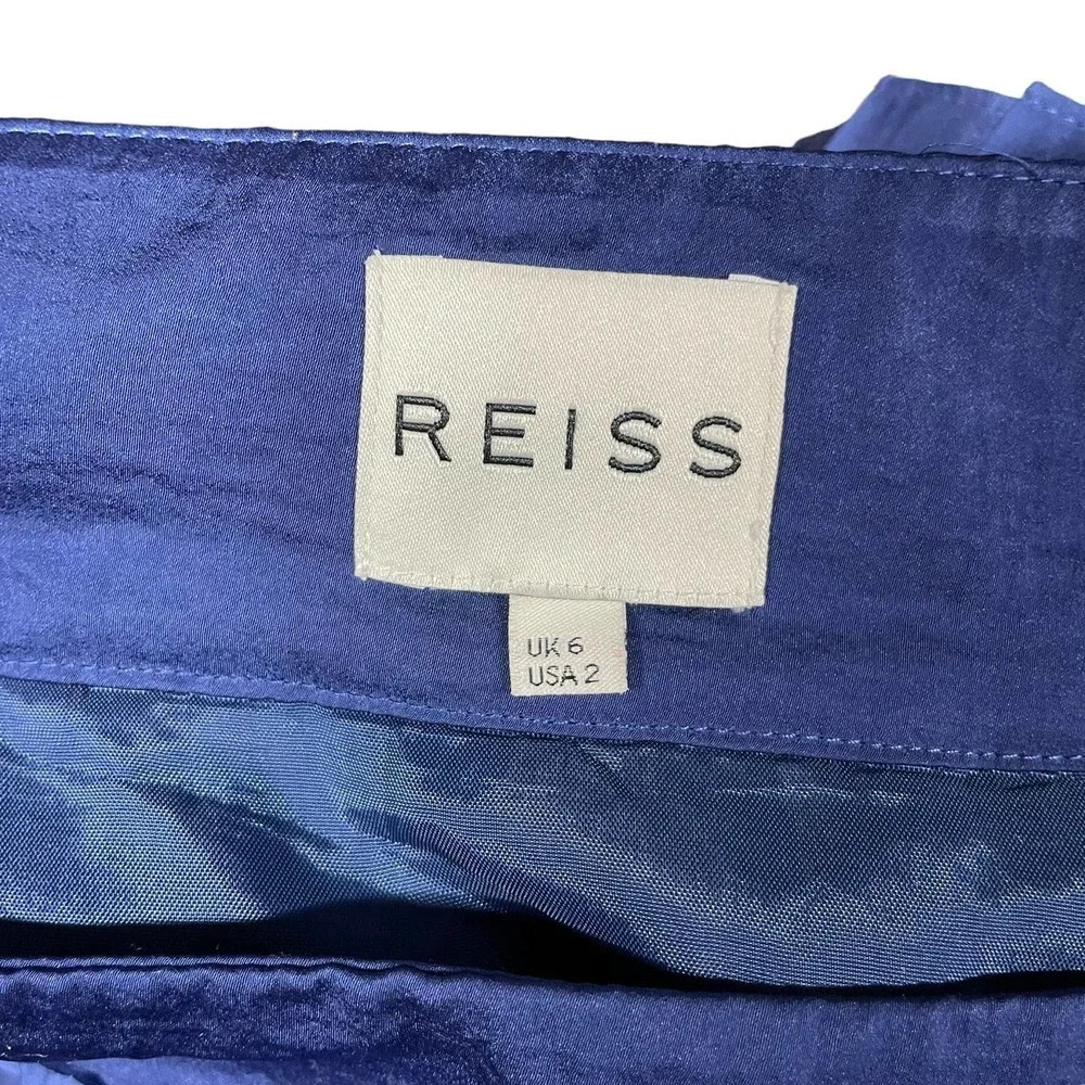 Reiss Cody Skirt Blue Tiered Size US 2‎ - Picture 5 of 8